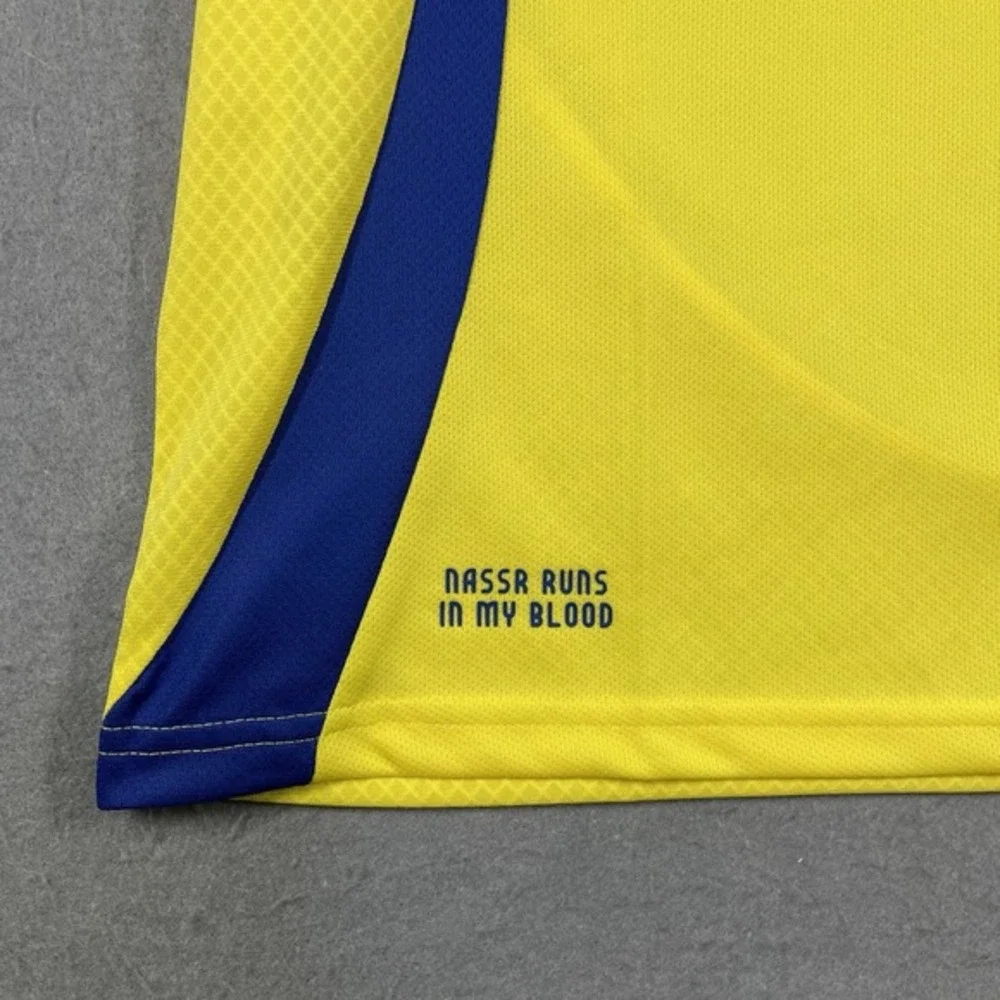 Cristiano Ronaldo Jersey Men Medium Yellow CR7 Al Nassr Home Kit Soccer Football